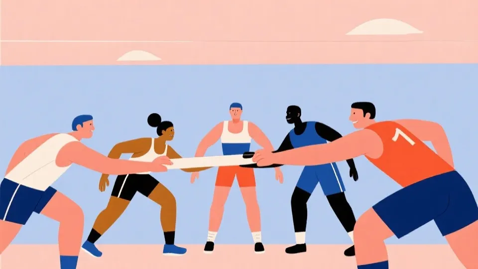 运动训练与团队协作示意图